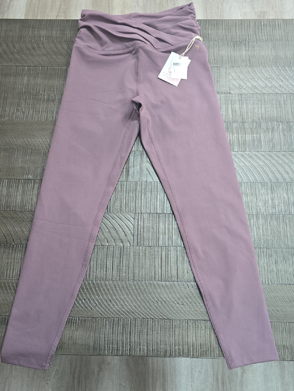 Jessica Simpson Mauve High-Waist Fold-Over Leggings